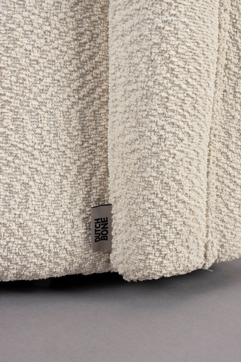 Loungesessel Seina von Dutchbone mit drehbarem Sitz, Beige aus Bouclé