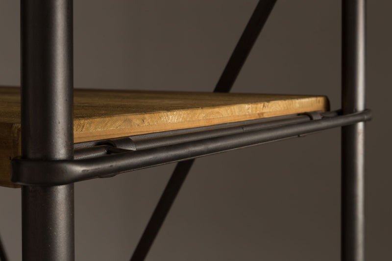 Regal Shelf Iron von Dutchbone aus Fichtenholz mit Eisengestell, Braun