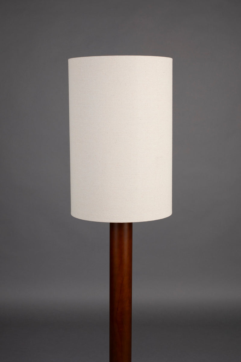 Stehlampe Jones von Dutchbone mit Gestell aus Gummibaumholz in Beige