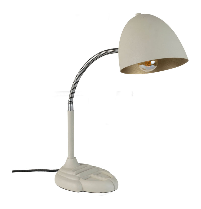 Tischlampe Janna in Beige mit flexiblem Metallfuß von Dutchbone