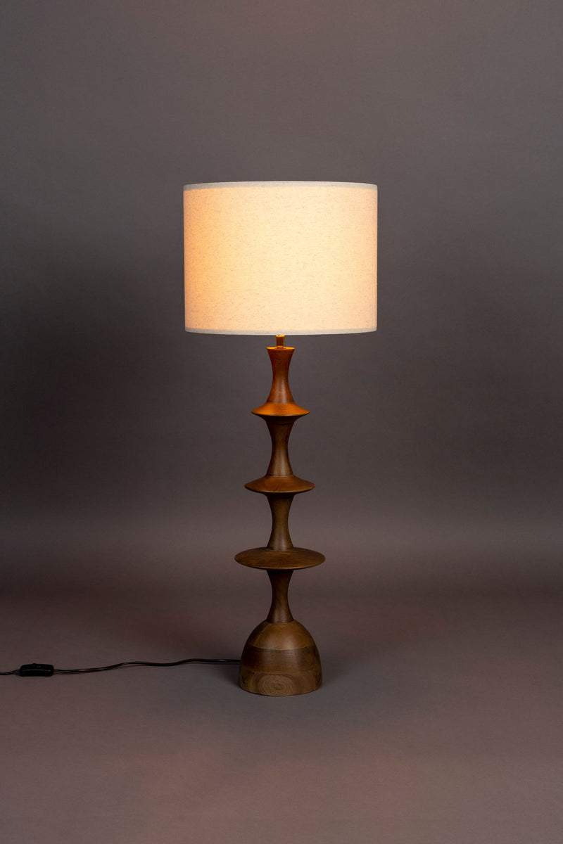 Tischlampe Cath von Dutchbone aus Mangoholz mit Walnuss-Finish