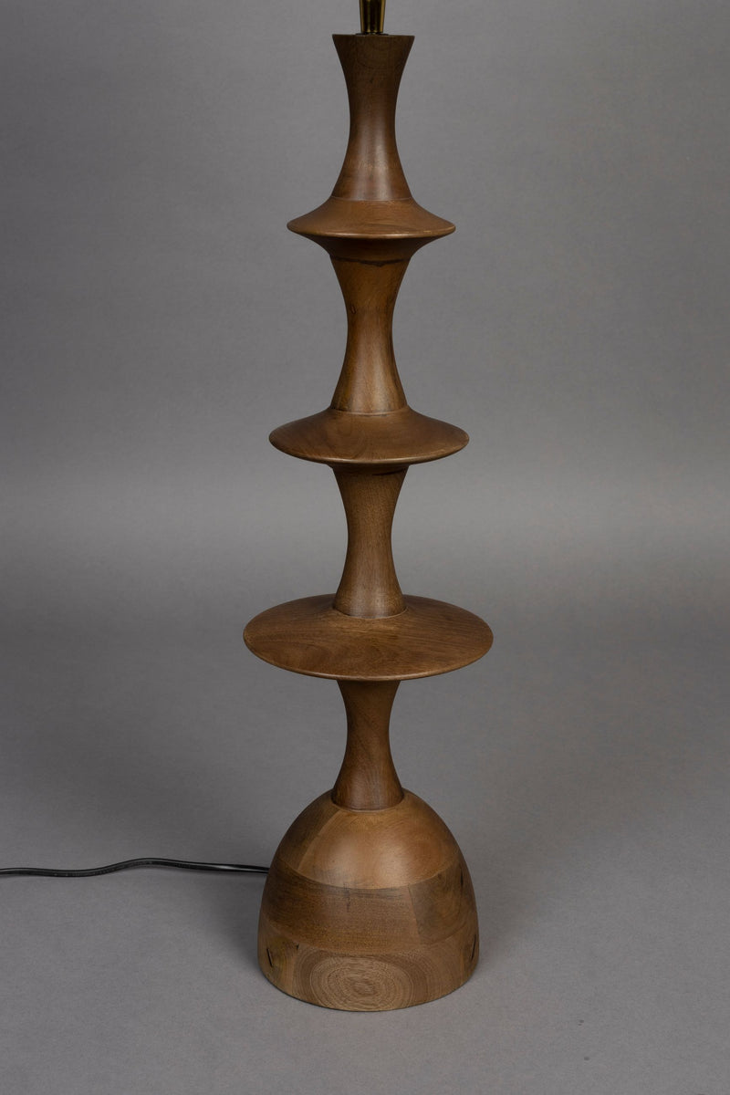 Tischlampe Cath von Dutchbone aus Mangoholz mit Walnuss-Finish