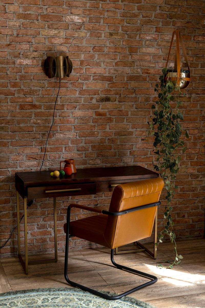 Wandlampe Corridor Antique Brass von Dutchbone im Mid-Century-Design