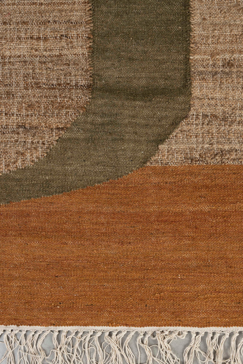 Teppich Pavilion 160x230 cm in Natural Green Brown von Dutchbone