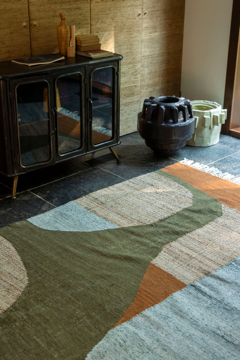 Teppich Pavilion 160x230 cm in Natural Green Brown von Dutchbone