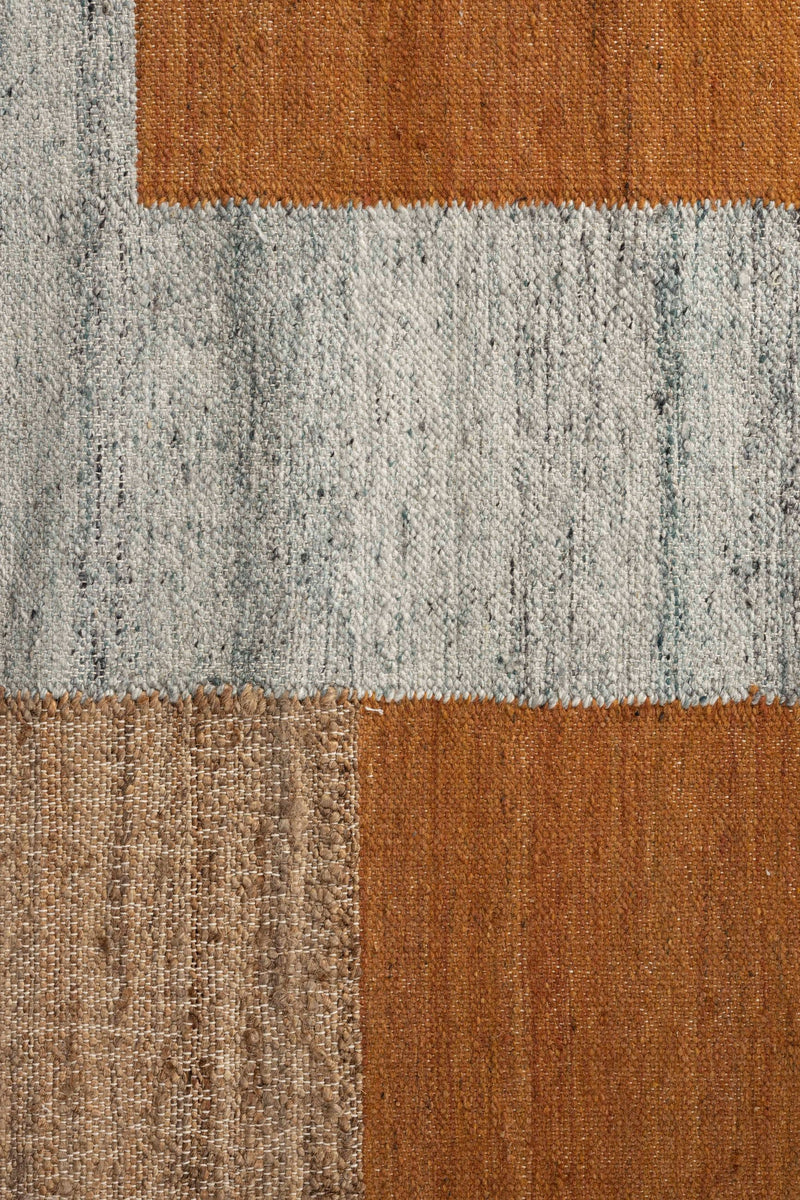 Teppich Pavilion 200x300 Natural Green Brown aus Wolle und Jute