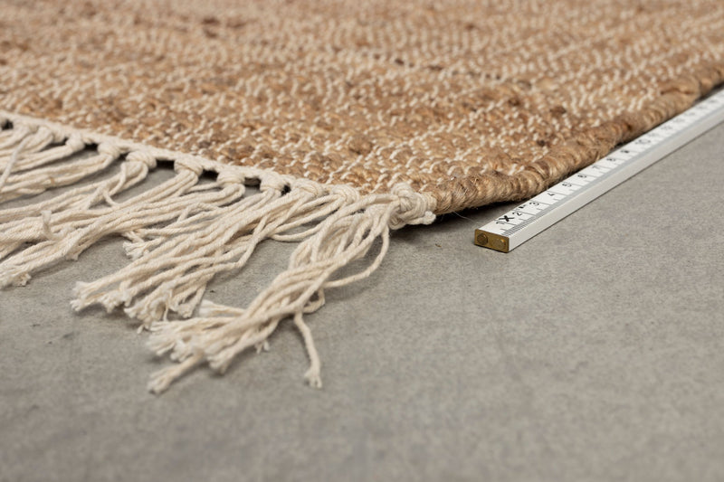 Teppich Pavilion 200x300 Natural Green Brown aus Wolle und Jute