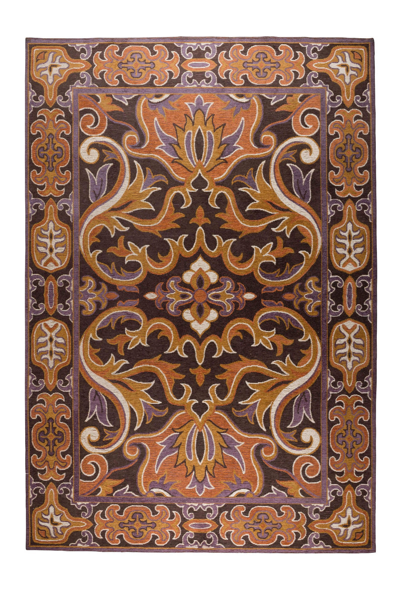 Teppich Bashmira 160x230 in Orange von Dutchbone im Retro-70er-Design