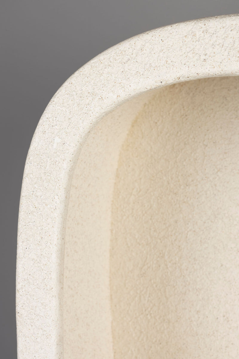Wandregal Veda aus recyceltem Marmor, Beige – Wohnzimmer-Deko