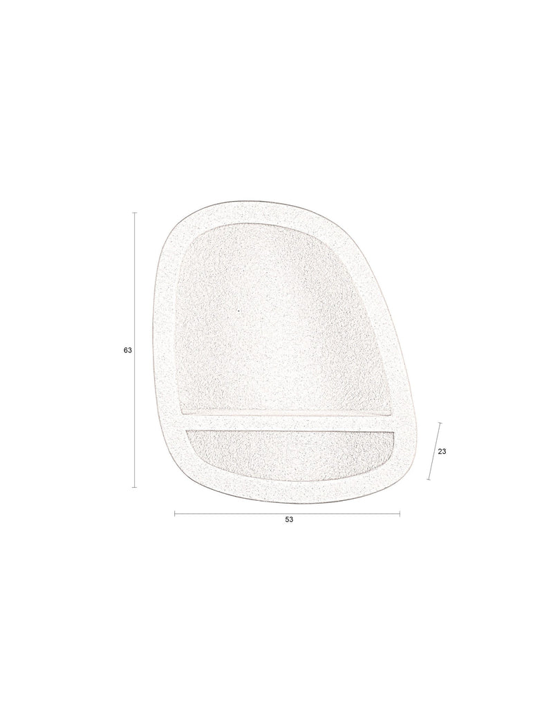 Wandregal Veda aus recyceltem Marmor, Beige – Wohnzimmer-Deko