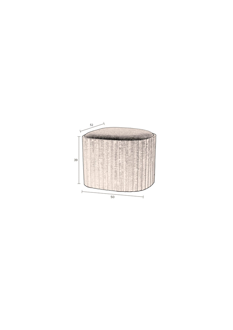 Sitzpouf Bay von Dutchbone mit Stauraum, Teakholz in Walnuss-Braun