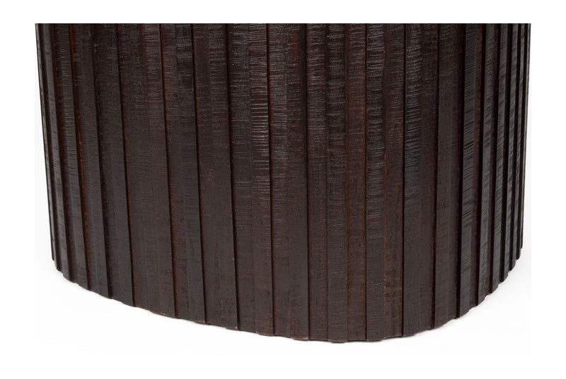Sitzpouf Bay von Dutchbone mit Stauraum, Teakholz in Walnuss-Braun