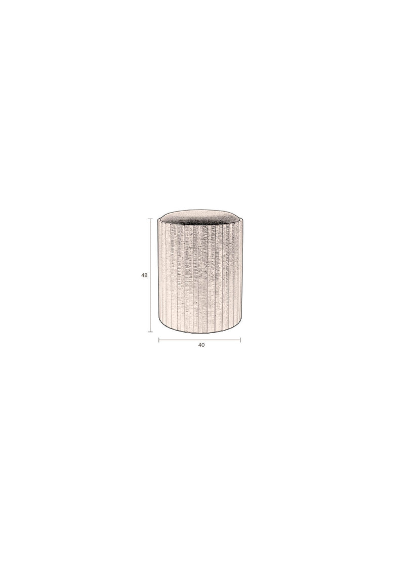 Pouf Bay mit Stauraum aus recyceltem Teakholz in Braun von Dutchbone