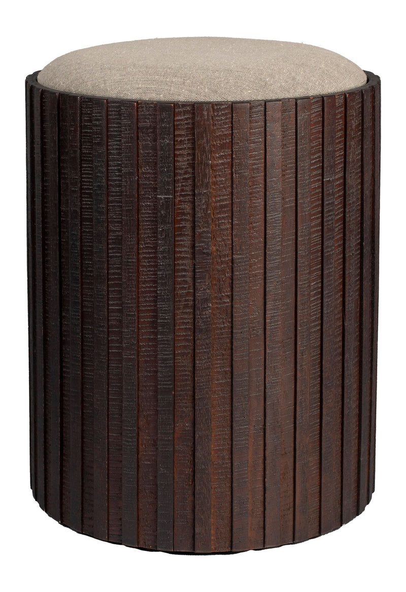 Pouf Bay mit Stauraum aus recyceltem Teakholz in Braun von Dutchbone