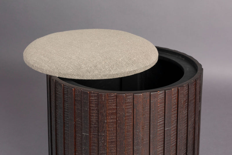 Pouf Bay mit Stauraum aus recyceltem Teakholz in Braun von Dutchbone