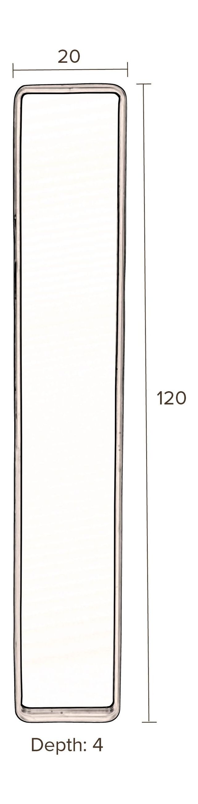 Wandspiegel Blackbeam von Dutchbone, schwarzer Eisenrahmen
