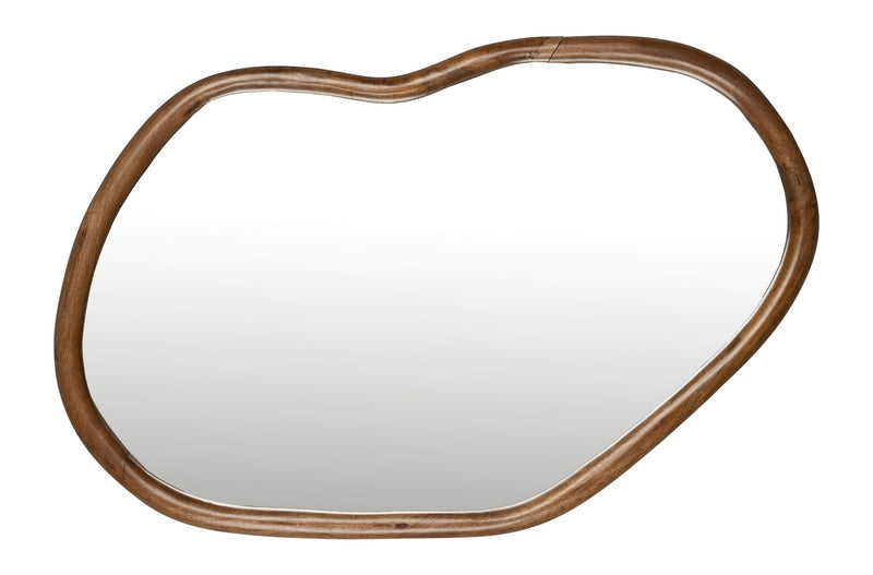 Wandspiegel Ashley Walnut aus massivem Mangoholz im Boho-Chic-Stil