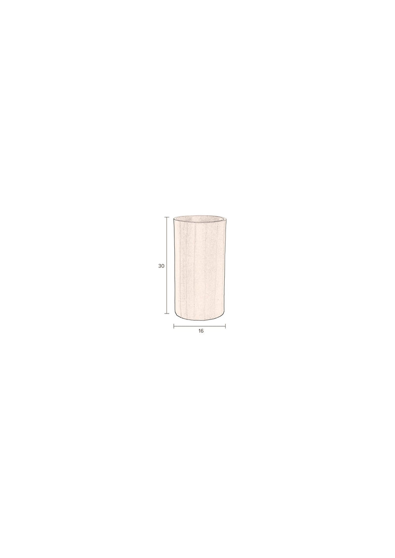 Deko-Vase Rander Beige von Dutchbone aus wasserdichtem Aluminium
