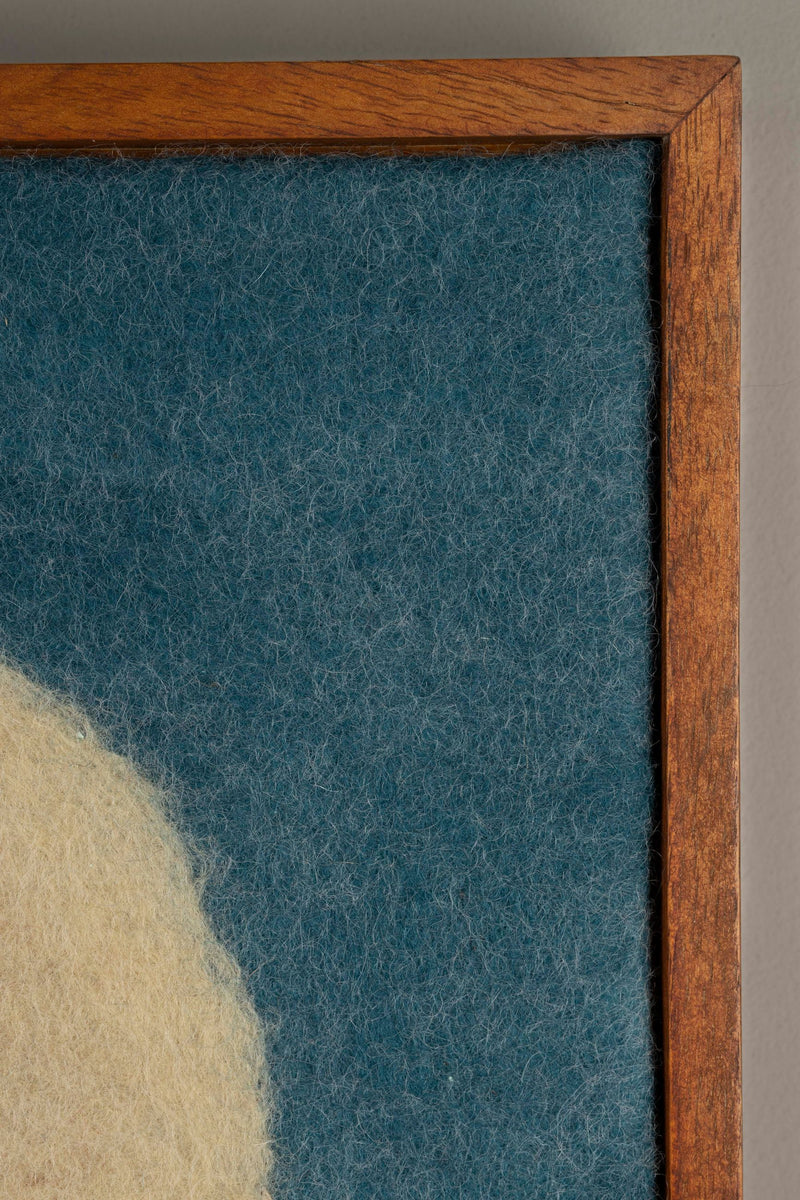 Wandbild Chandra aus Filz mit Mangoholzrahmen, Braun, Dutchbone