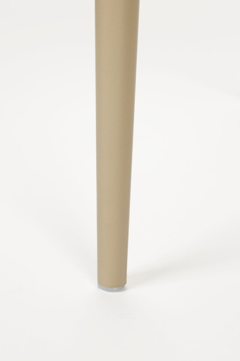 Esszimmerstuhl Pip im 2er-Set, Beige mit durchgefärbtem Metallgestell