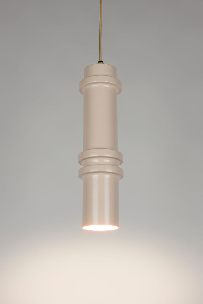 Pendelleuchte Duct L in Pink, Hängelampe aus Eisen fürs Esszimmer
