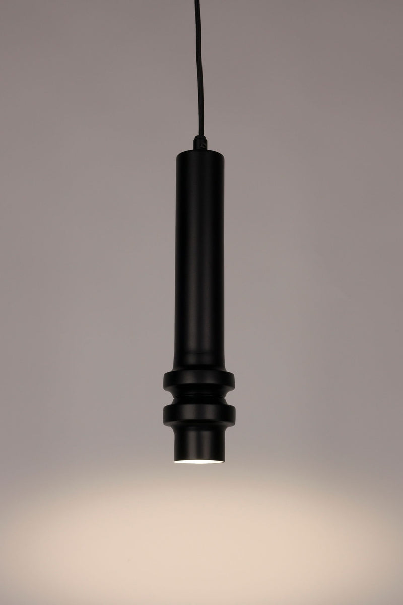 Pendelleuchte Duct M in Schwarz mit E14-Fassung, Eisengestell
