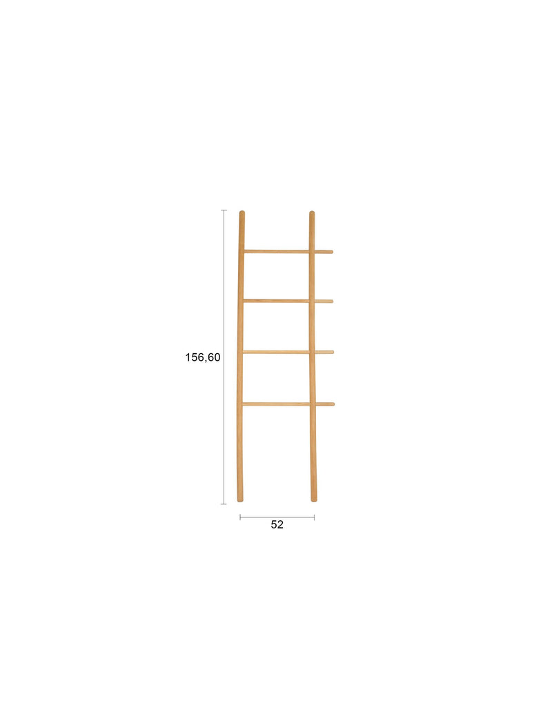Dekoleiter Jhon aus Eichenholz, Natur, 156,5 cm für Wohnzimmer & Flur