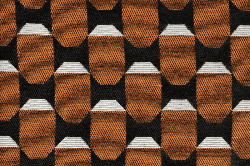 Hocker Pin mit braunem Muster und goldenem Rand, MDF-Gestell