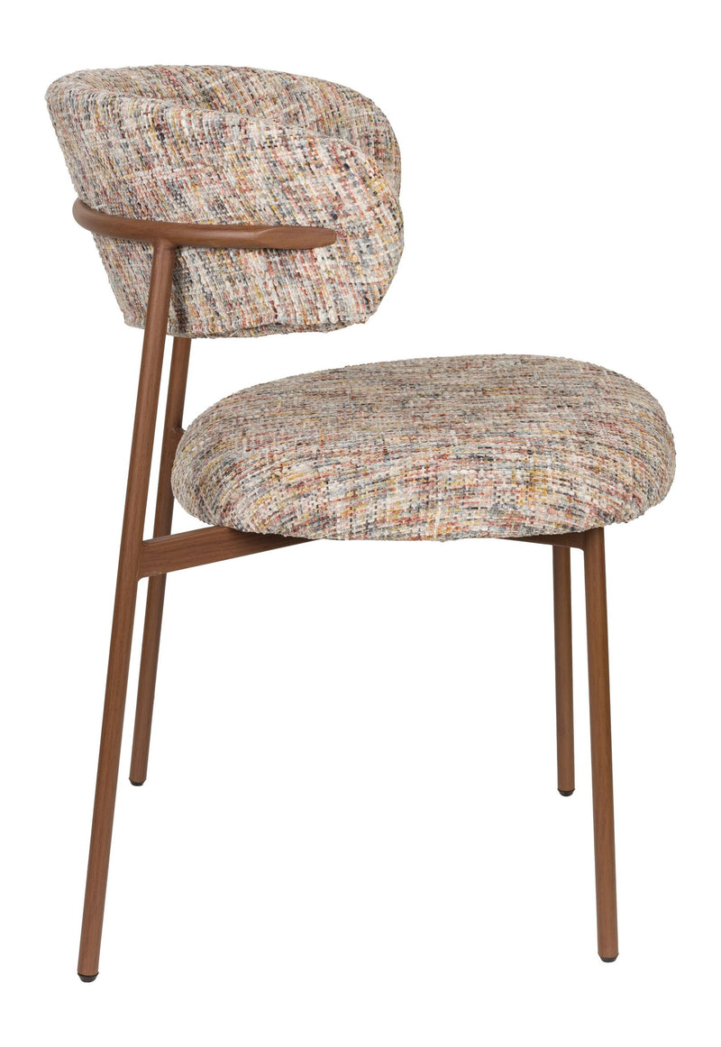 Esszimmerstuhl Claes im 2er-Set, Multicolour mit Metallgestell