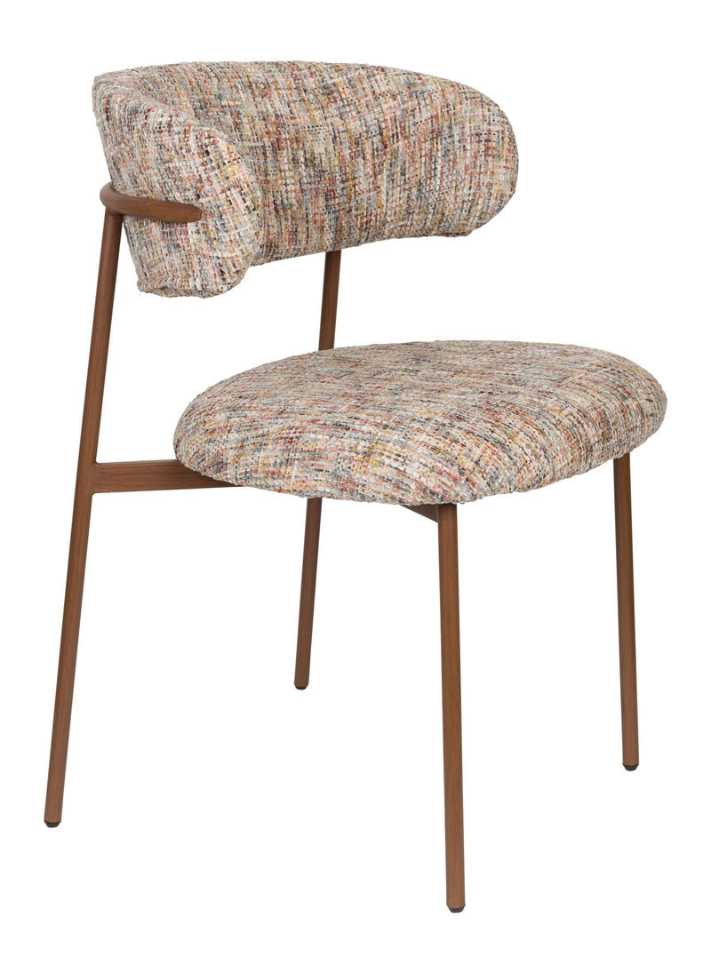 Esszimmerstuhl Claes im 2er-Set, Multicolour mit Metallgestell