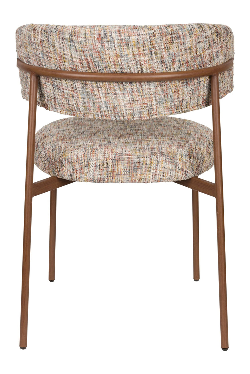 Esszimmerstuhl Claes im 2er-Set, Multicolour mit Metallgestell