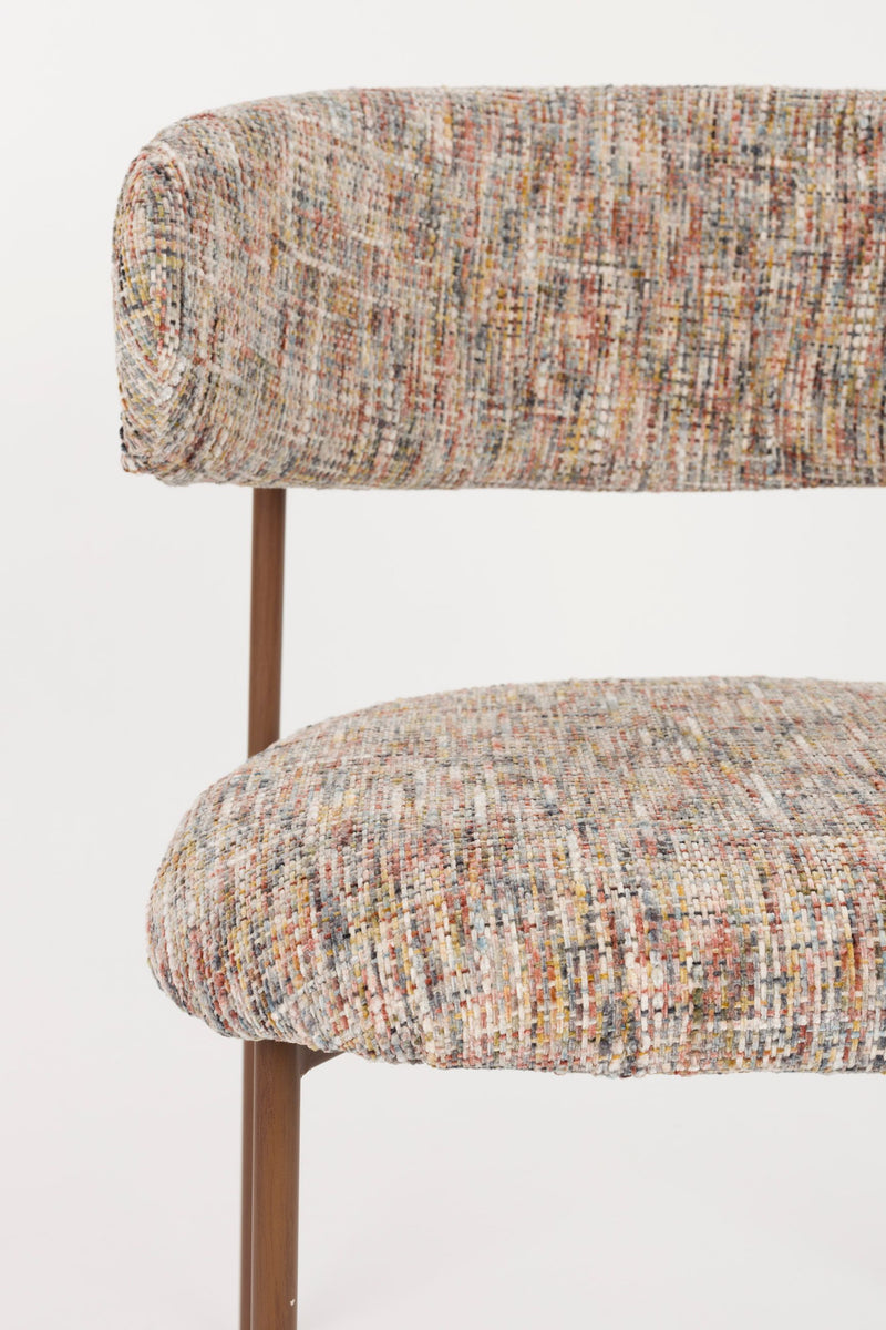 Esszimmerstuhl Claes im 2er-Set, Multicolour mit Metallgestell