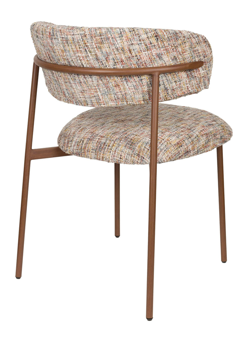 Esszimmerstuhl Claes im 2er-Set, Multicolour mit Metallgestell