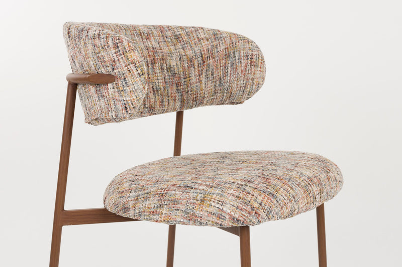 Esszimmerstuhl Claes im 2er-Set, Multicolour mit Metallgestell