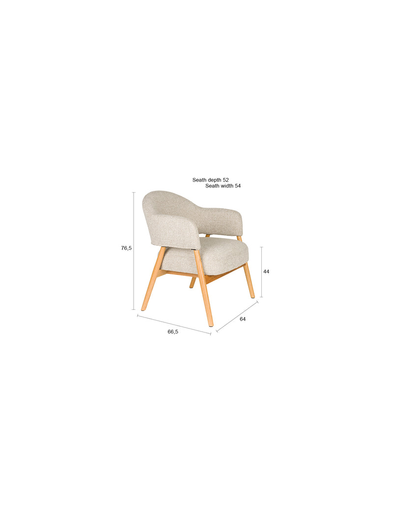 Sessel Indy im 2er-Set, Dunkelbraun mit Gestell aus Eichenholz