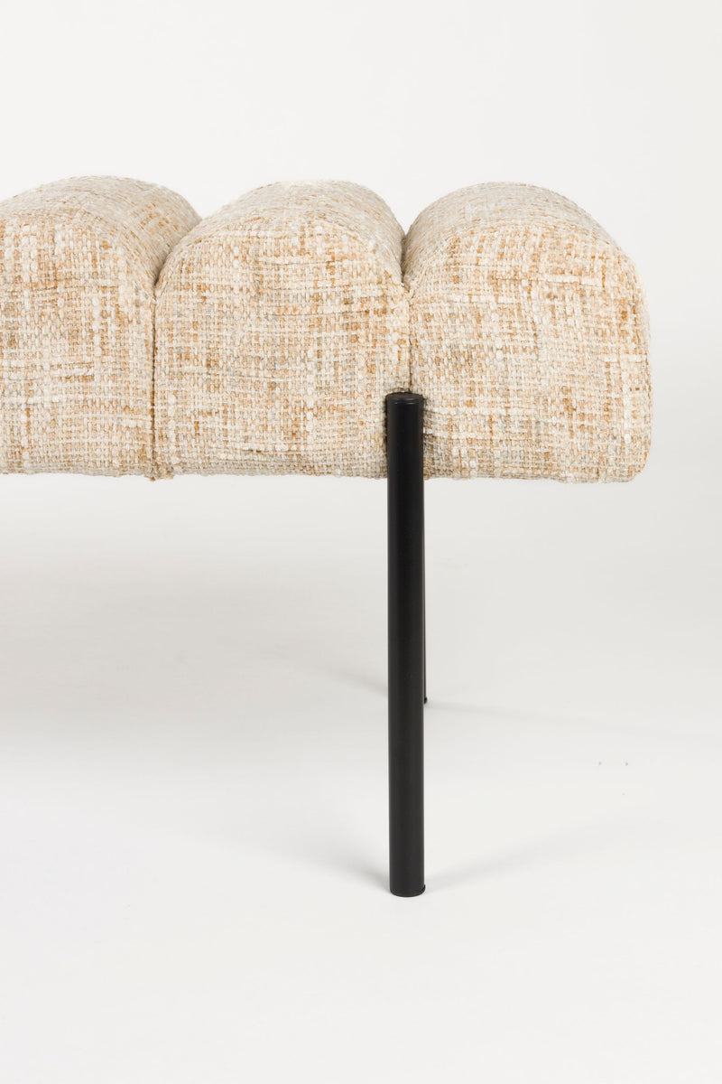 Sitzbank Jethro 160 cm in Beige mit Polsterbezug für Esszimmer