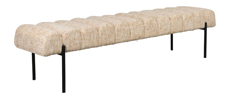 Sitzbank Jethro 160 cm in Beige mit Polsterbezug für Esszimmer