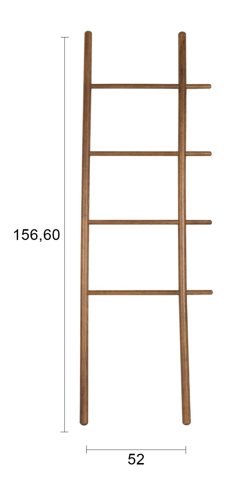 Dekoleiter Jhon Walnut aus Eichenholz, 156,5 cm hoch für Wohnraum