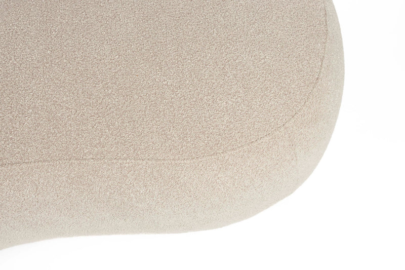 Sofa Noxx 2,5-Sitzer Beige mit weichem Teddy-Stoff-Bezug