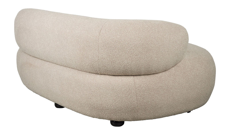 Sofa Noxx 2,5-Sitzer Beige mit weichem Teddy-Stoff-Bezug