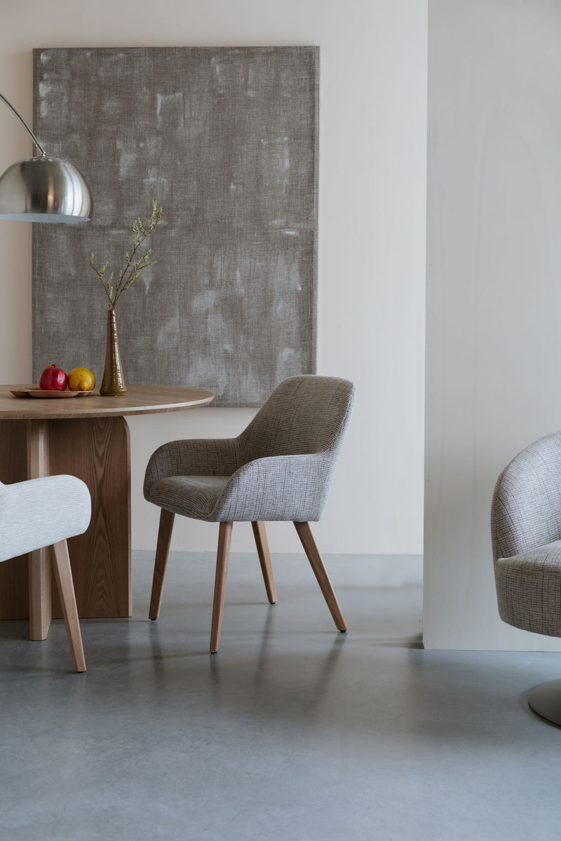 Esszimmerstuhl Loua im 2er-Set, Off-White mit Polsterschale