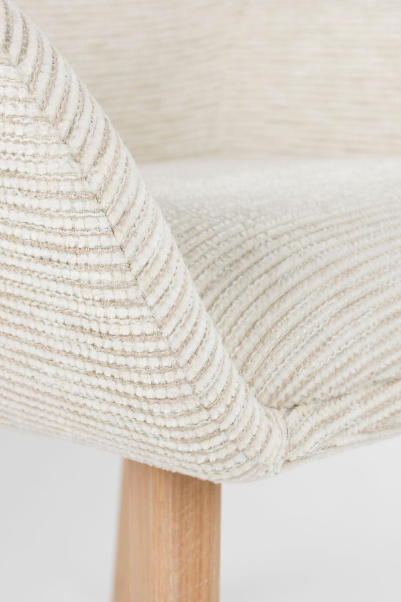 Esszimmerstuhl Loua im 2er-Set, Off-White mit Polsterschale