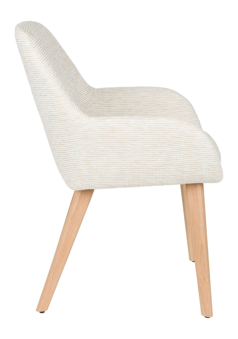 Esszimmerstuhl Loua im 2er-Set, Off-White mit Polsterschale