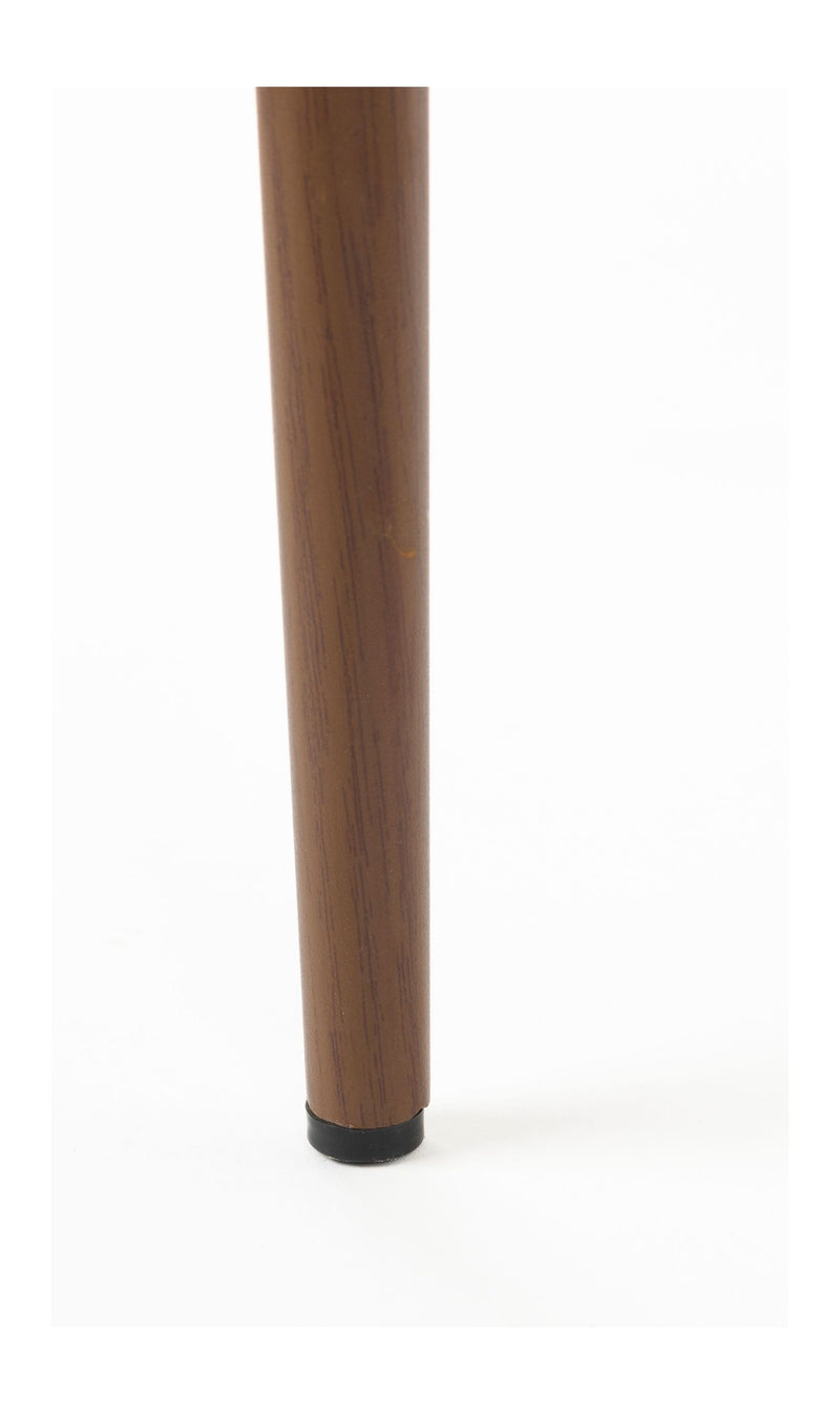 Esszimmerstuhl Che im 2er-Set, Walnut mit Seilsitz und Eisengestell