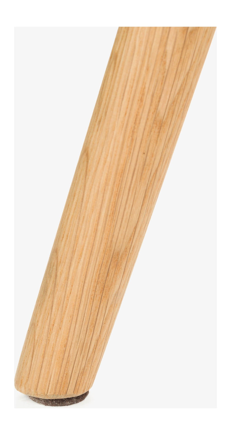 Esszimmerstuhl Lester im 2er-Set, Beige mit Eichenholz-Gestell