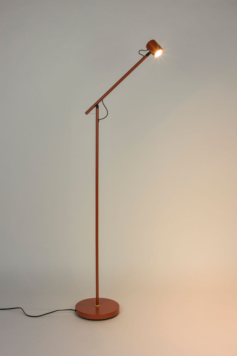 Stehlampe Aero Rot aus Metall, höhenverstellbar fürs Wohnzimmer