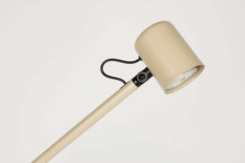 Stehlampe Aero Beige, verstellbar aus Metall mit GU10-Fassung
