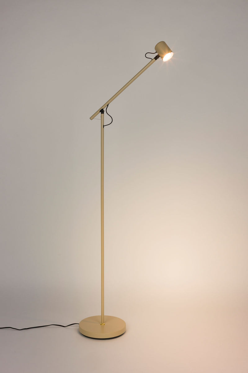Stehlampe Aero Beige, verstellbar aus Metall mit GU10-Fassung
