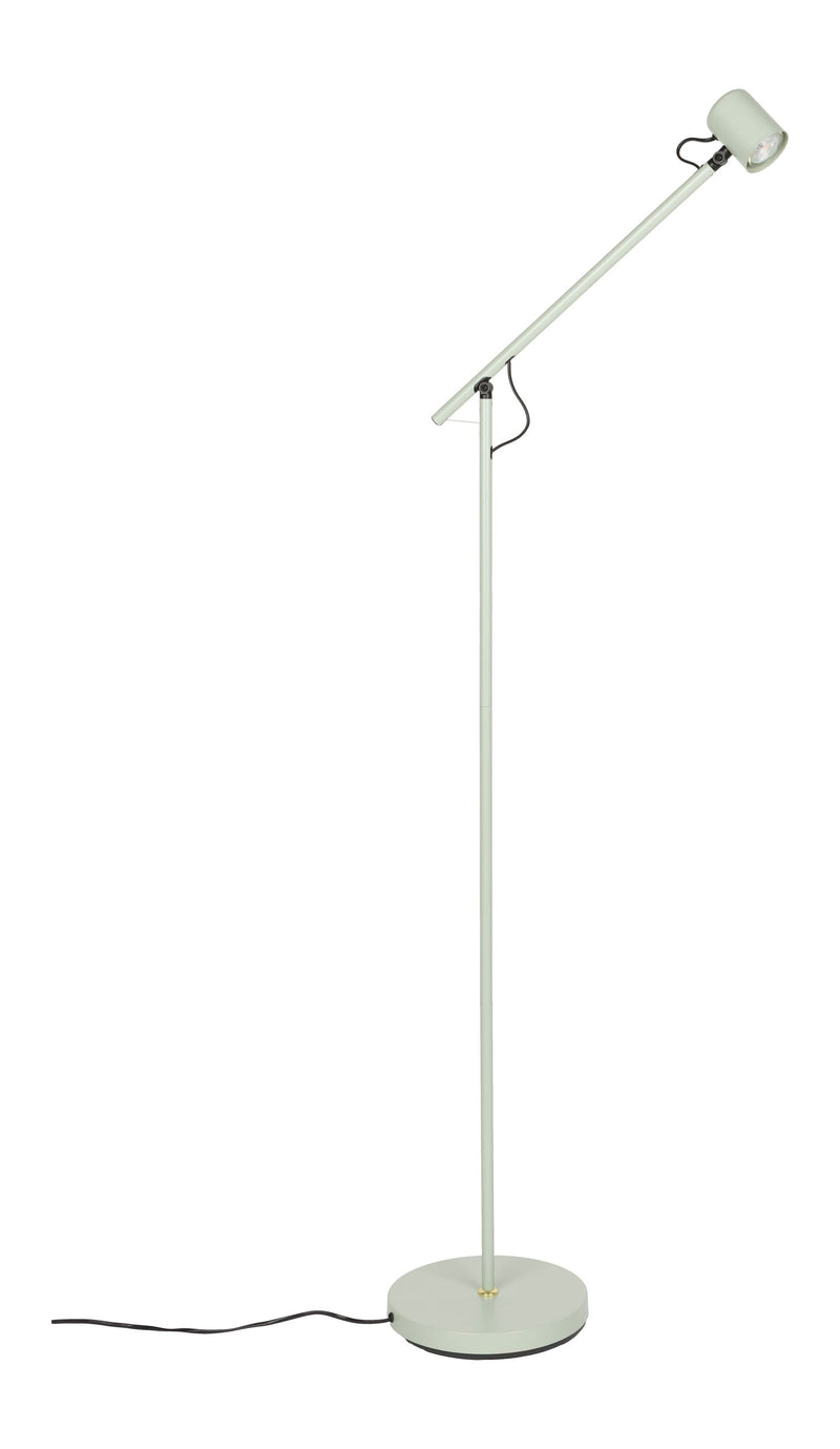 Stehlampe Aero in Grün, höhenverstellbar mit Gestell aus Metall