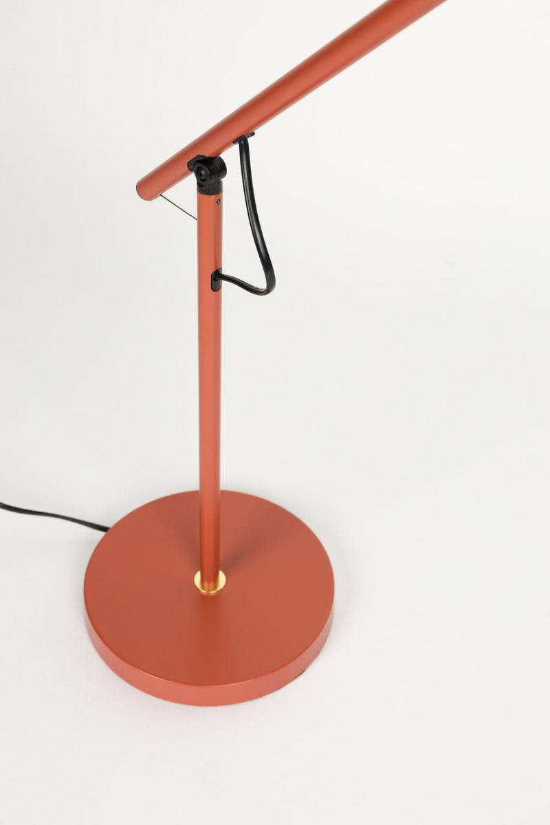 Tischlampe Aero in Rot mit Metallgestell, höhenverstellbar, GU10